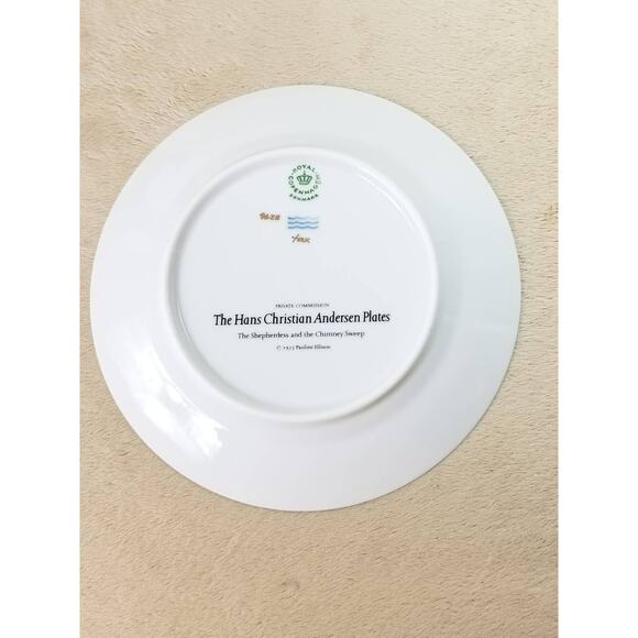 Royal Copenhagen Wall Decor Plate 1975 Shepherdess Hans Christian Andersen Vtg - Picture 9 of 12